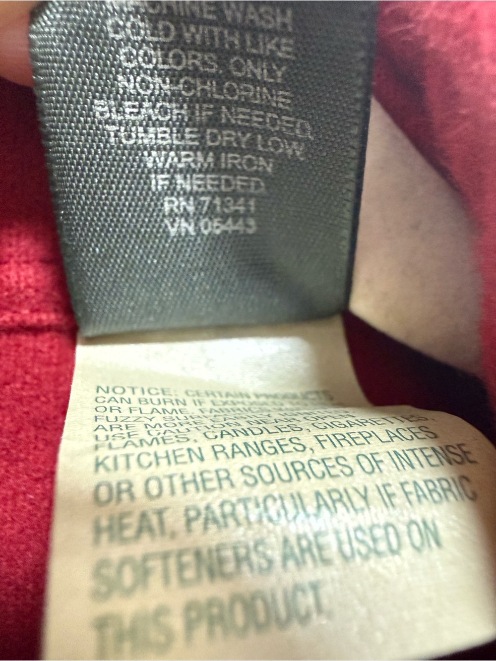 L.L. Bean Womens Pocket Red Long Sleeve Chamois Cloth Size L Y2K - Picture 6 of 8